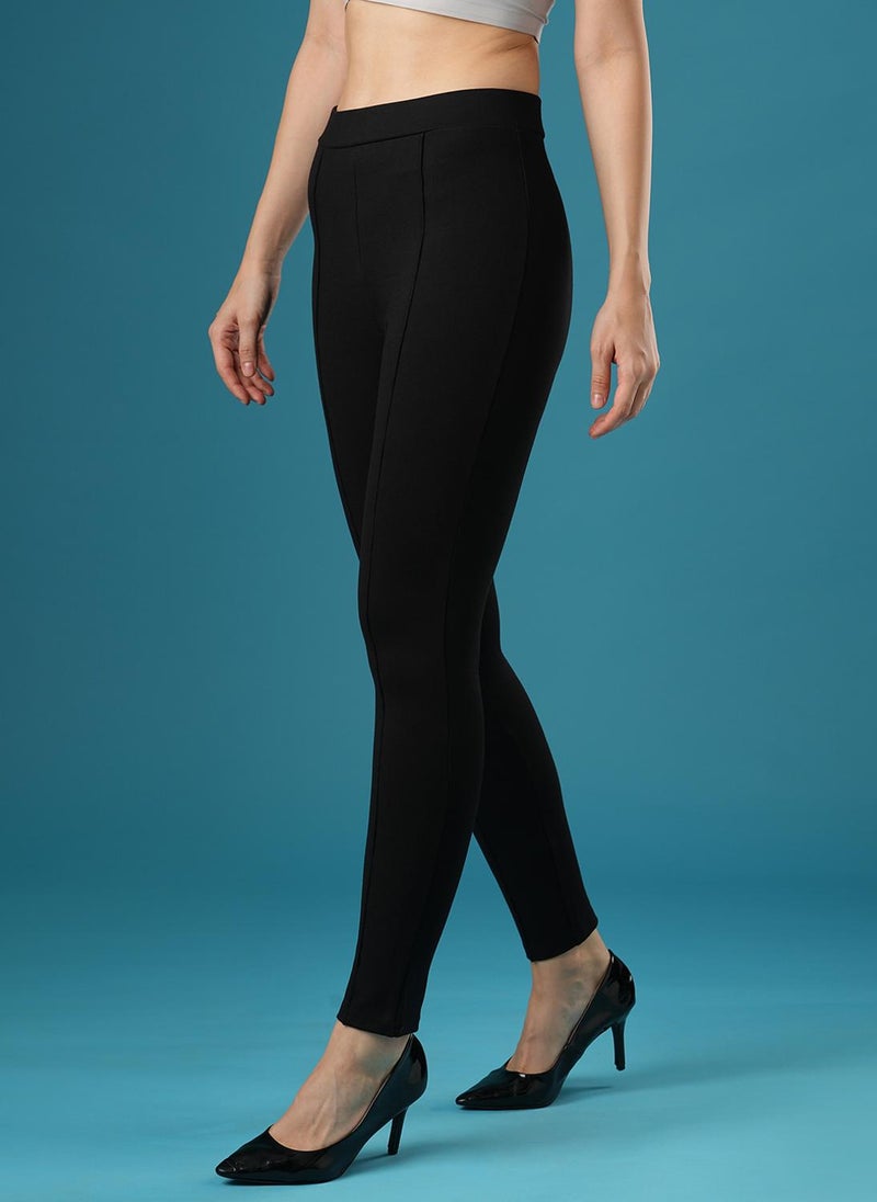 Globus Women Mid Rise Stretchable Skinny Fit Treggings - Image 4